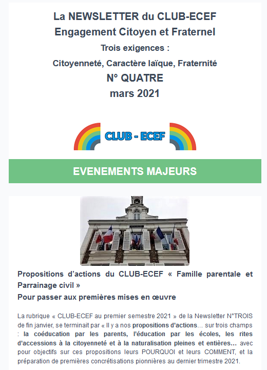 Newsletter ECEF n°QUATRE