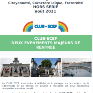 Newsletter du CLUB-ECEF – HORS SERIE – Août 2021
