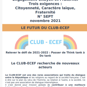 Newsletter du CLUB-ECEF – Numéro SEPT