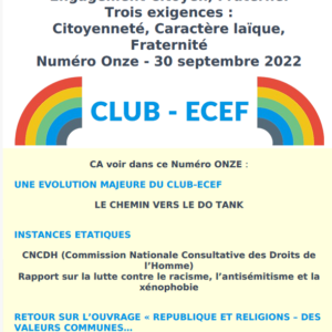 Newsletter du CLUB-ECEF – Numéro ONZE