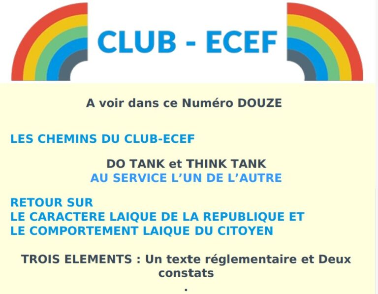 Lire la suite à propos de l’article Newsletter du CLUB-ECEF – Numéro DOUZE