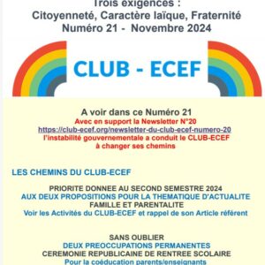 Newsletter du CLUB-ECEF – Numéro 21