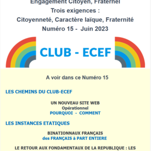 Newsletter du CLUB-ECEF – Numéro 15