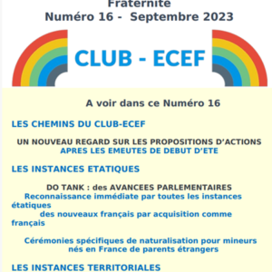 Newsletter du CLUB-ECEF – Numéro 16