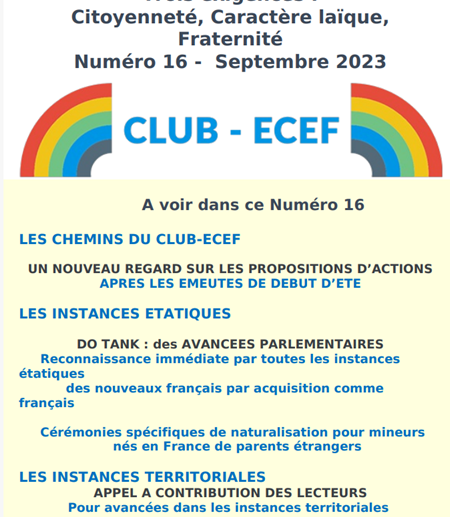Lire la suite à propos de l’article Newsletter du CLUB-ECEF – Numéro 16