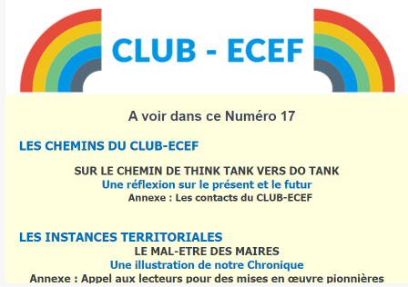 Lire la suite à propos de l’article Newsletter du CLUB-ECEF – Numéro 17