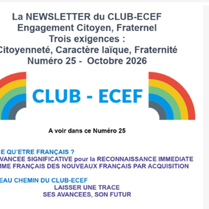 Newsletter du CLUB-ECEF – Numéro 25