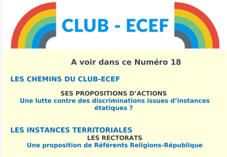 Lire la suite à propos de l’article Newsletter du CLUB-ECEF – Numéro 18