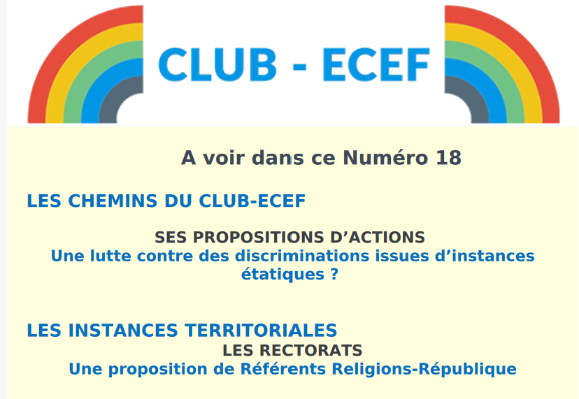 Newsletter du CLUB-ECEF – Numéro 18